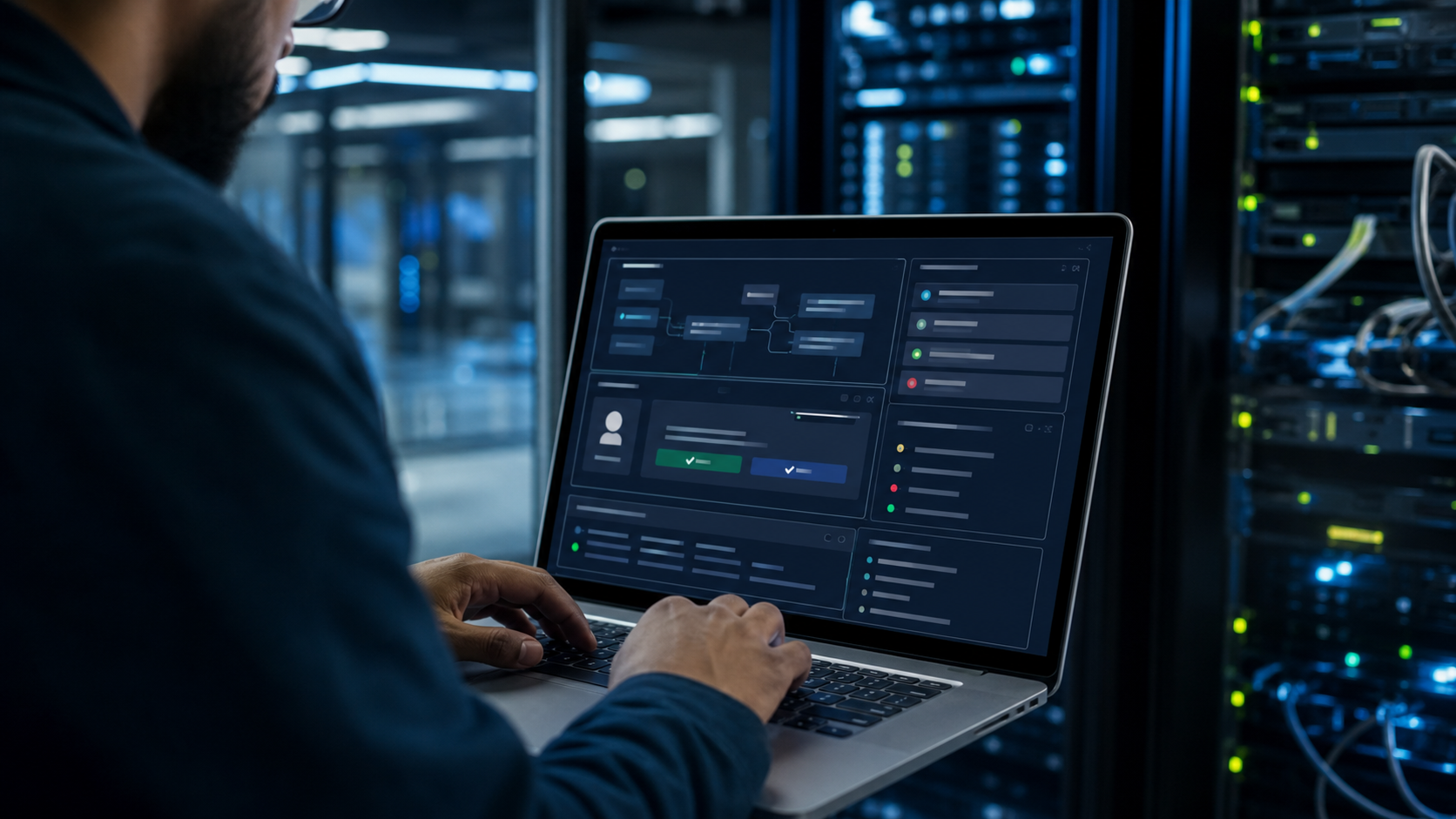 Compliance analyst inspecting an AI authorization audit trail